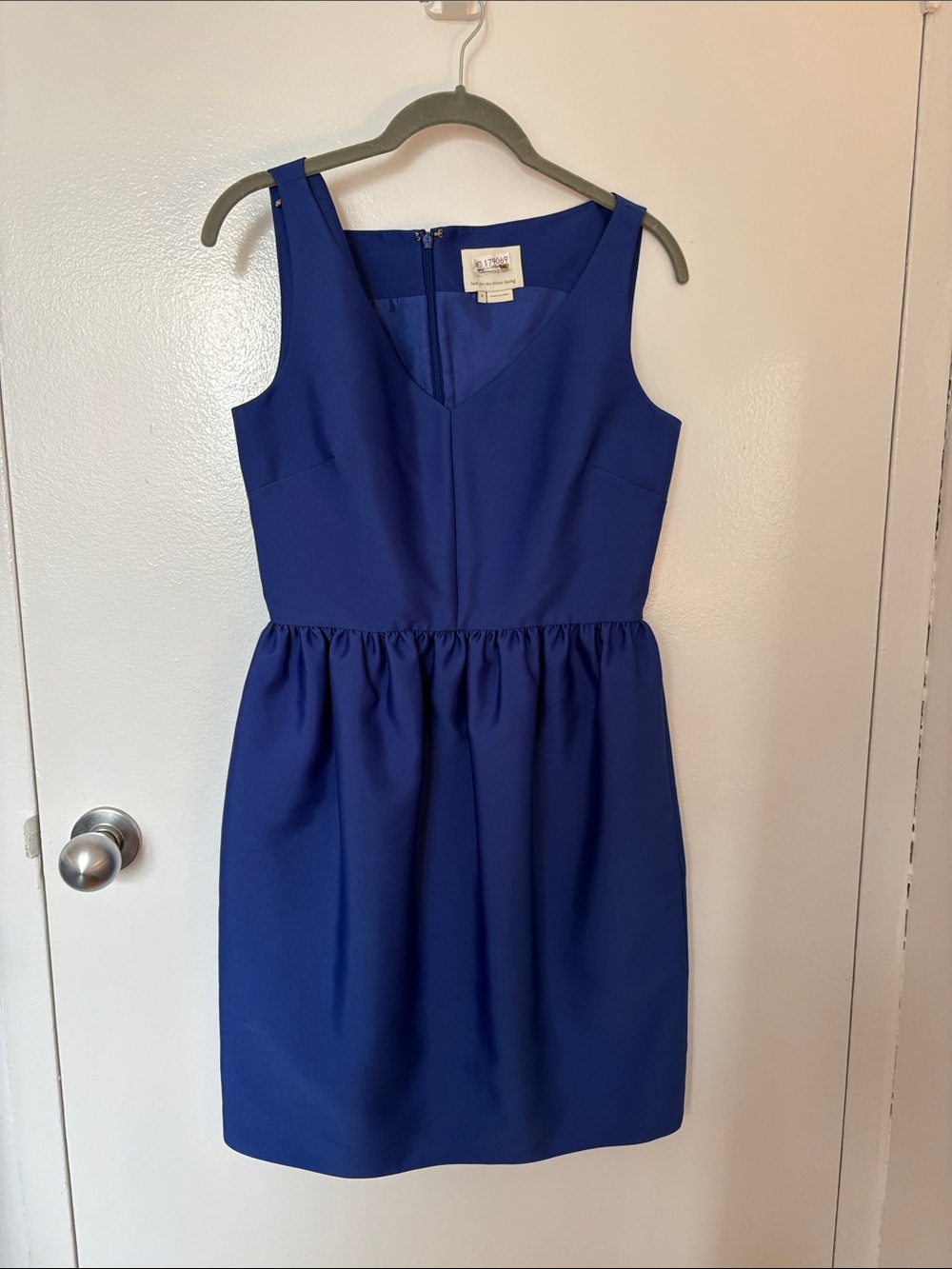 Kate Spade Sleeveless V-Neck Cobalt Blue Fit & Flare Dress